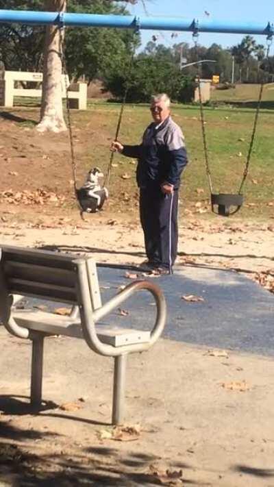 Swinging the dog (great COVID-19 activity)