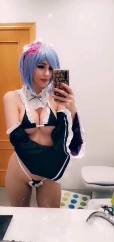 Rem Bikini From Rezero By Kate Key (self) GIF