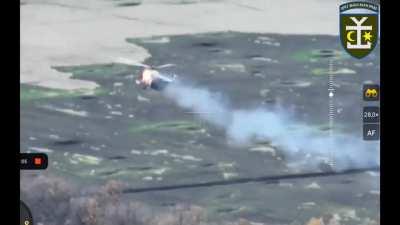 ua pov - Full video of Russian MI-8 helicopter shot down near Berestove including footage of the crash itself