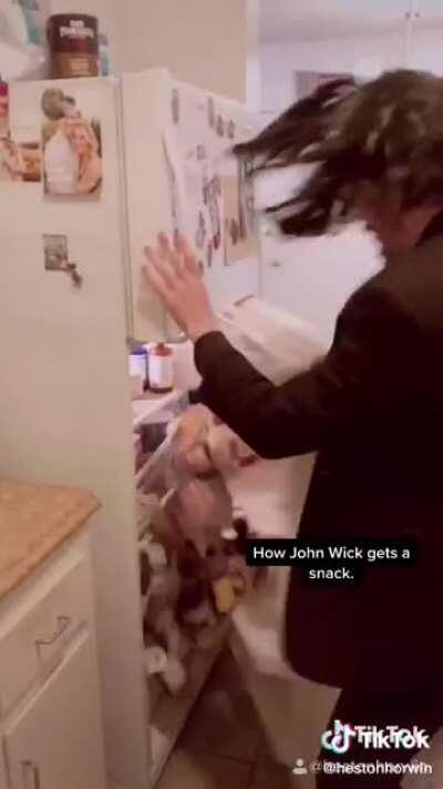 John Wick getting a snack