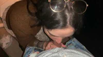 At the restaurant last night, he couldn’t help it but follow me in the restroom for a lick 👅