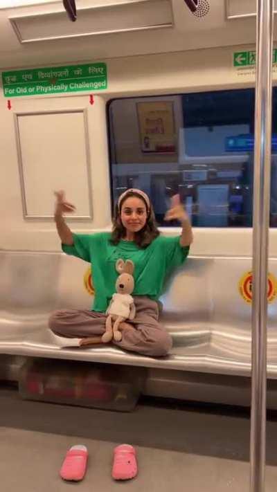 what is this girl doing