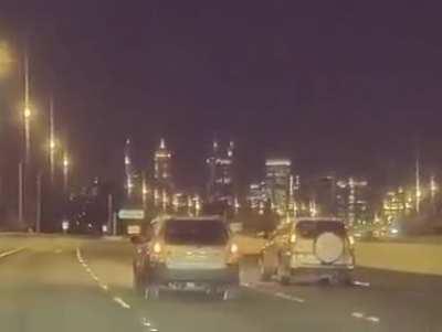 Meteor behind Perth skyline 13/2