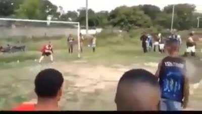 I think he got a bit too excited...