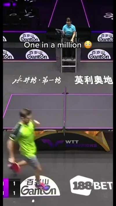 The commentator said that this happens very rarely and he barely got that