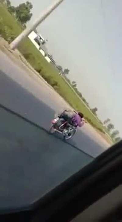 Doing a superman on a bike