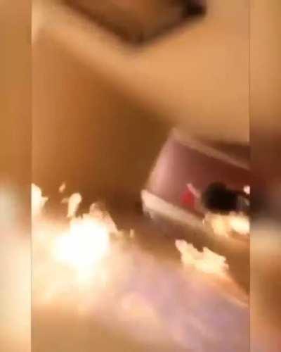 Mattress at the bottom just in case.