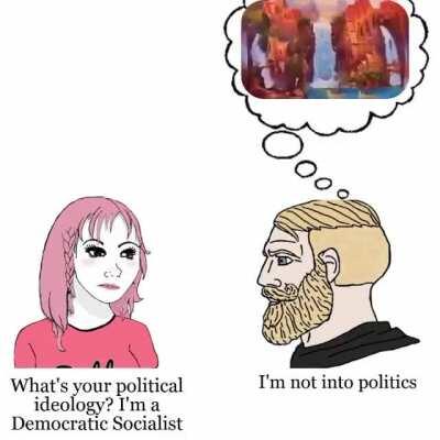 When someone asks if I'm into politics