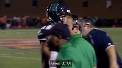 One of my favorite scenes from QB1: Beyond the Lights- Justin Fields facing adversity