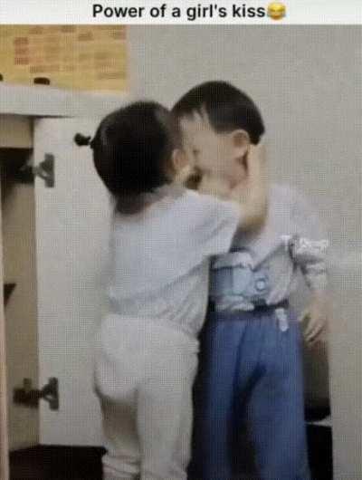 Power of a girl's kiss