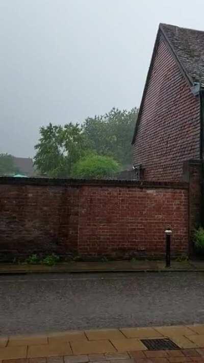 Rain & thunder as my street floods