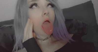 Ahegao after he came in my mouth ☺️💕