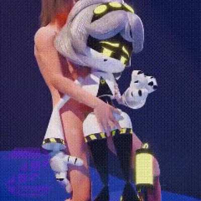 Was gonna upload this as a video but you can't in this subreddit here is some 3D gif of V and a human by @ZXXXarts on twitter 