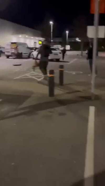 Cars being rammed by an 'unmarked police car'