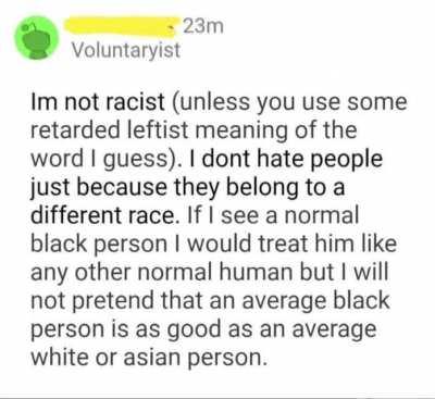 Average “I’m not racist…but,”