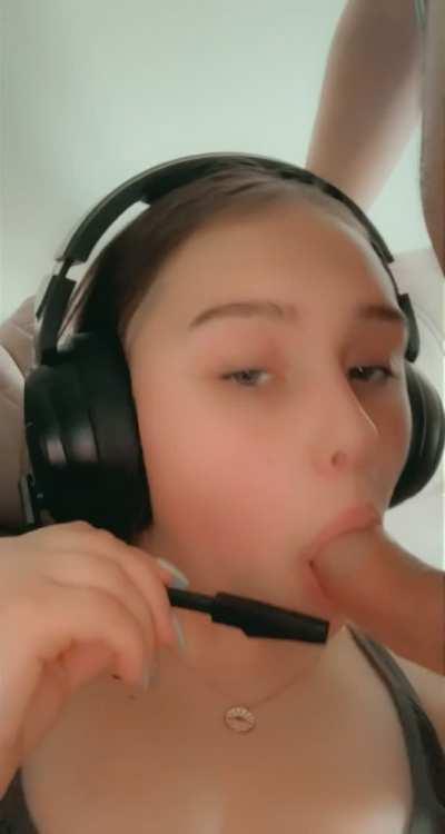 I hope my hubby doesn’t hear me slopping through the mic... [F]