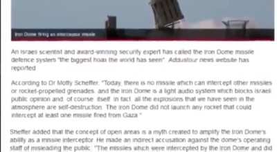Iron Dome a Hoax?