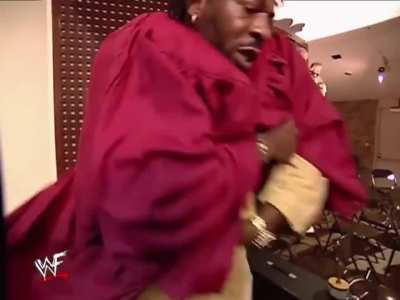 Stone Cold Steve Austin chasing down Booker T in a church 🤣