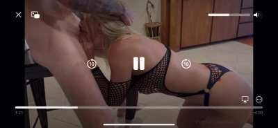 With the cock in her throat, always