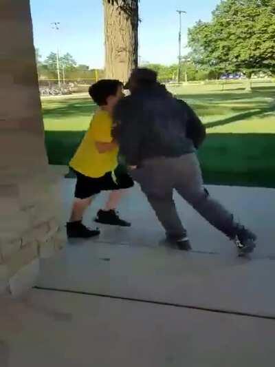 Dang that kids tough better not mess with him