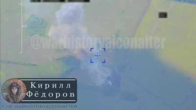 Ru pov:  Powerful arrival of a Kh-38 Missile against Ukrainian Fortifications and Equipment.