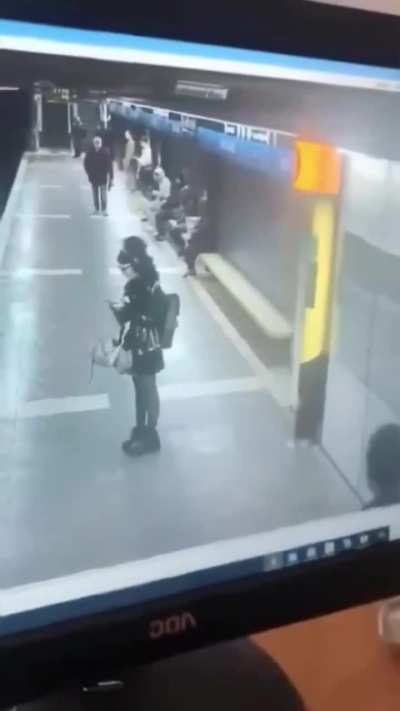 Guy in Spain thinks it's cool to hit every woman he comes across