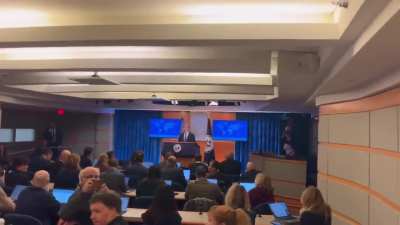 Outgoing Secretary of State Tony Blinken heckled while delivering update about the Israel-Hamas ceasefire.