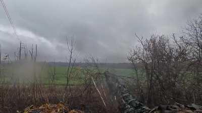 Ukrainian T-64BM2 “Bulat” Tank working on Russian positions. (Pure sound - No music)