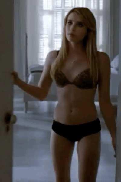 Emma Roberts, imagine her greeting you at the door like this