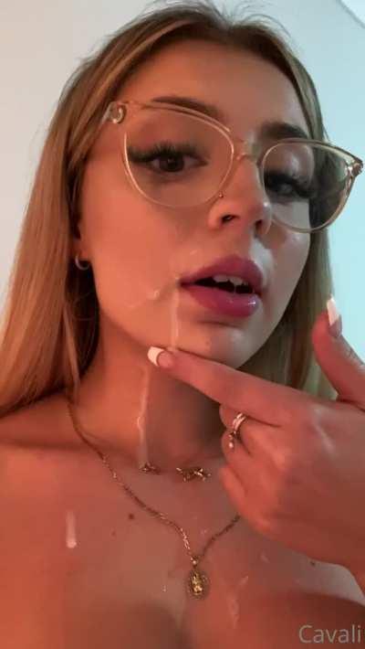 lilith cavaliere covered in cum facial