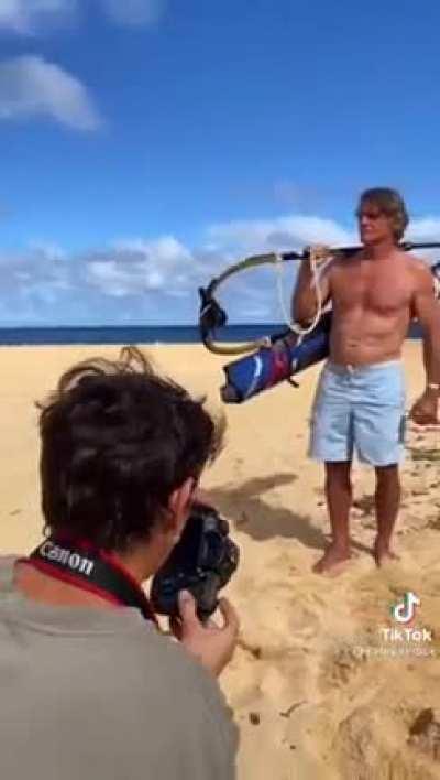 Recreating his dads old modeling photos