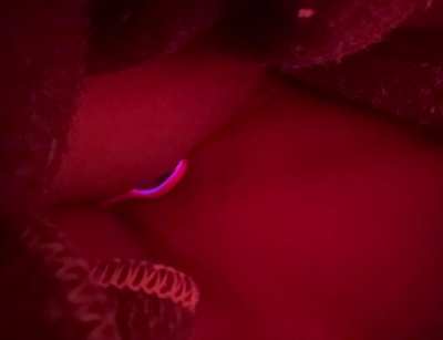 sliding it in and out under the covers