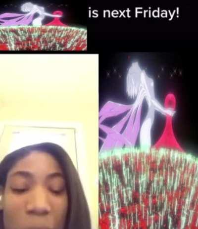 this girl is a SEELE member, that’s why she’s so excited