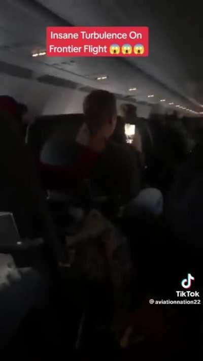 Video inside Frontier Flight Experiencing Moderate-to-severe Turbulence. (&acirc;What&acirc;s going on&acirc;&brvbar;)