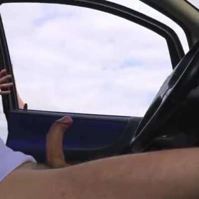 Blowjob in a car