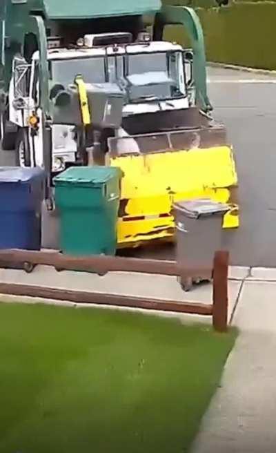 To throw the trash away
