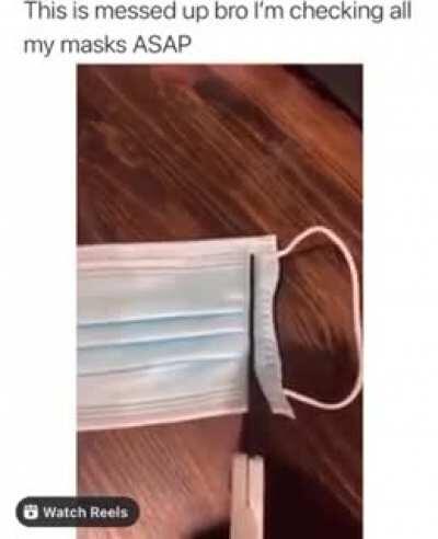 Can't believe what they find in face masks!!