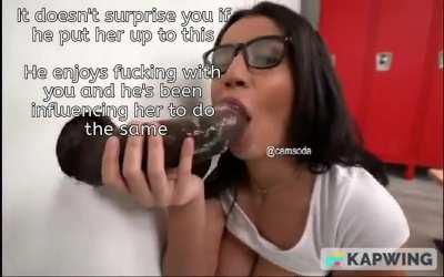 She's all over him so naturally he influenced her Into joining him in the bullying