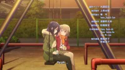 [Adachi to Shimamura] Could you pat me on the head?