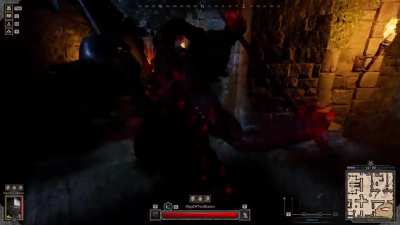 People charging into my Buckethead's pointy stick