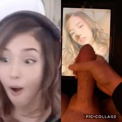 Pokimane’s impressed reaction to my cumshot