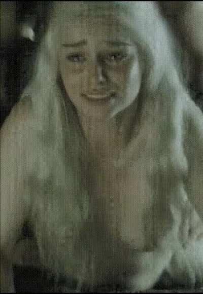 You watch your proud Queen Emilia Clarke getting railed all night