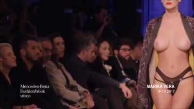 Alejandra Guilmant topless on the runway.