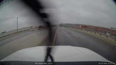 Idiot goes straight from turn only lane, crashes into me, then lies to cops, saying I drove into them. Cops don't see through BS. Dashcam video saves the day. Idiot's insurance pays for everything.