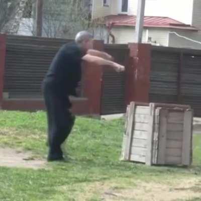 He has a black belt in Crackhead Kung Fu