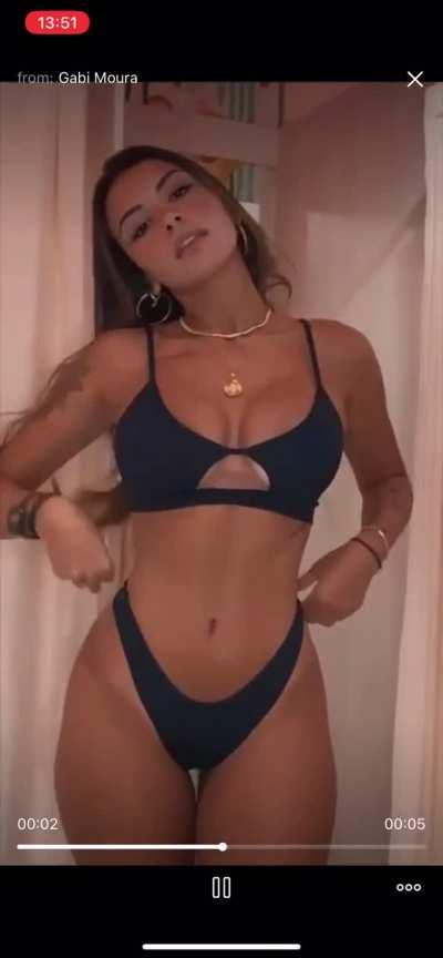 Gabi looking sexy in black bikini (March 2023) (Quack) 