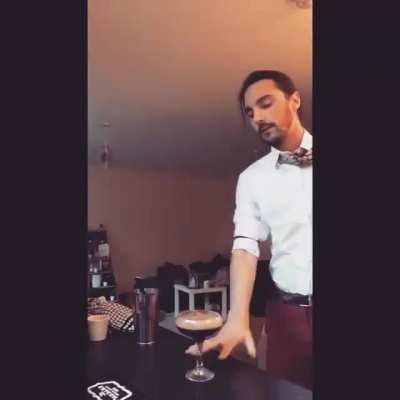 A not so standard bartending trick