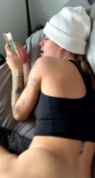 Taking a pounding from the back (: