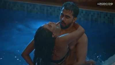 Ruks Khandagale in the pool 