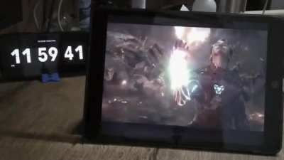 Timed Iron Man's snap to midnight on New Year